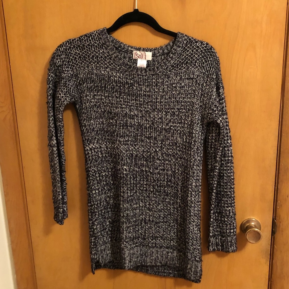 black and white sweater